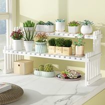 Plant placing shelf flower shelf Shelve Shelf Pendulum combined trapezoidal floor indoor table windowsill Balcony Multi-Meat Turquoi