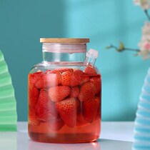 Green plum wine container sparkling wine glass bottle wine jar jar green plum fruit wine bottle special sealed container household wine jar