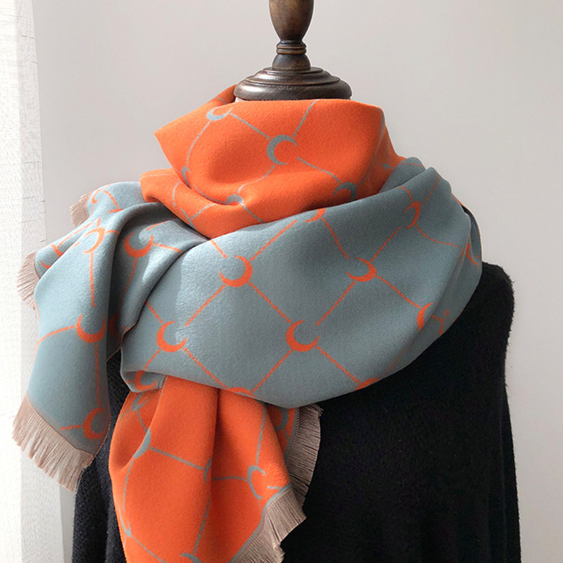 France DRCO advanced senses cashmere scarves woman winter 2024 new thickened warm long style double face shawl outer lap-Taobao