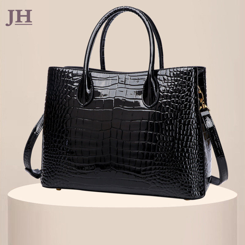 JH high luxury crocodile bag leather handbag new handbag send mother large capacity shoulder bag Messenger bag handbag