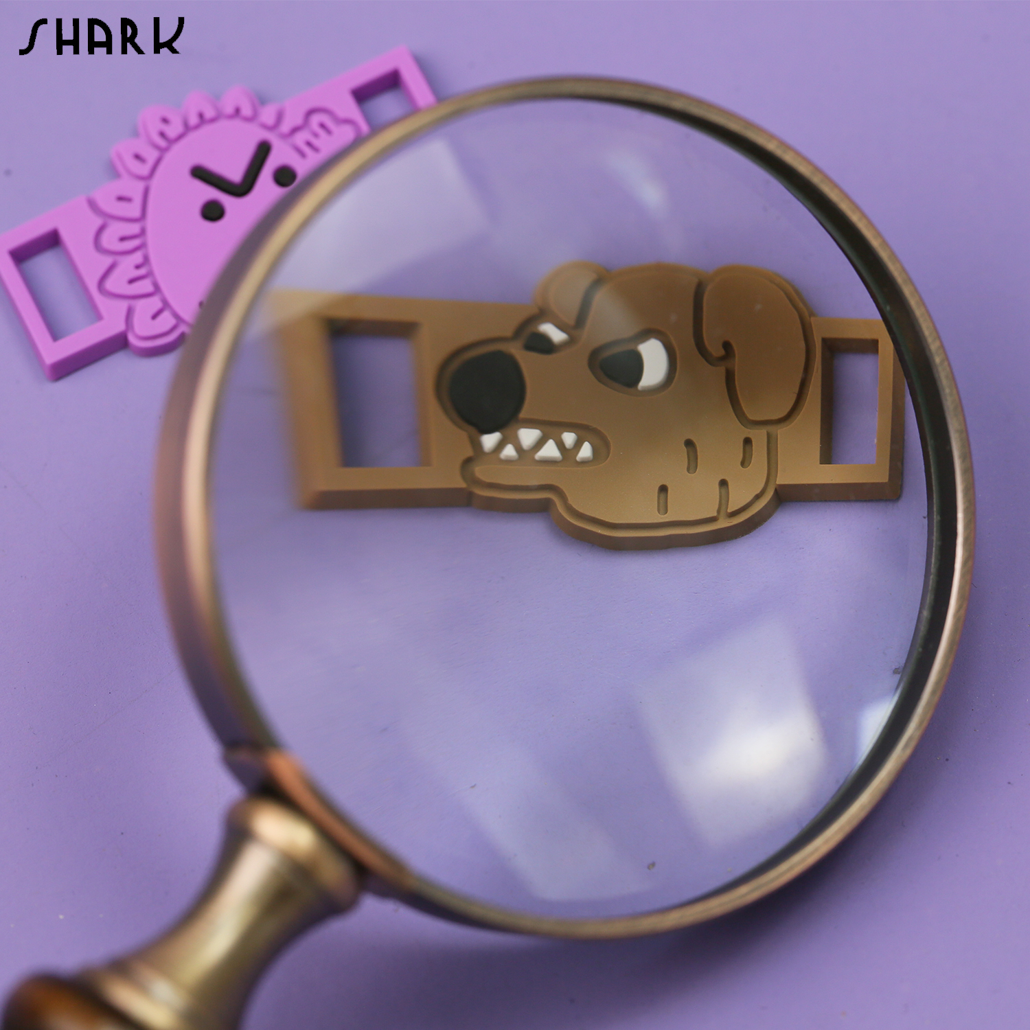 SHARK Sengraving unique creative cartoon dinosaur dog dog laces buckle silicone Cute New Tidal Wind Couple original