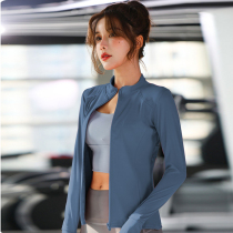 Yoga Coat High Collar Large Code Woman Running Long Sleeve Back Parquet Breathable Fitness Clothing Speed Dry Training Jacket