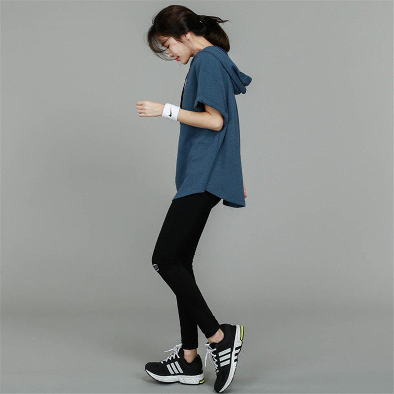 Summer Fitness Suit Outdoor Running Sport Two Suits Loose Display Slim Fit Cap Jacket Fitness Pants Speed Dry Breathable