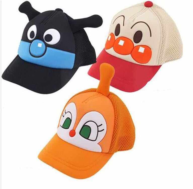 Cartoon Anpanman children's baseball cap cute embroidery spring and summer fashion sun hat versatile children's hat sun hat