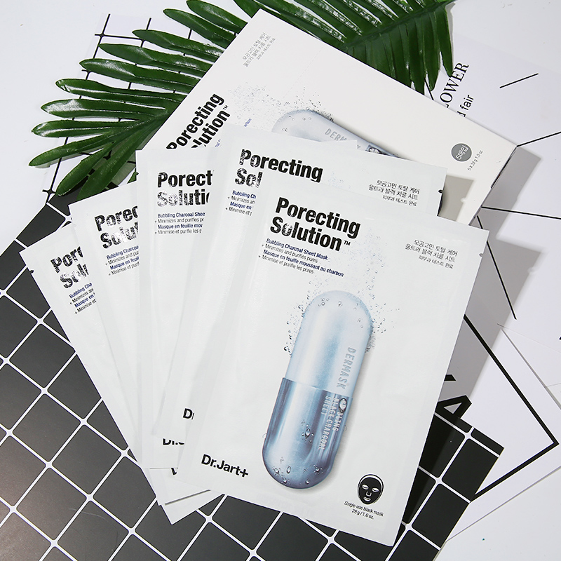 South Korean Dr Jart Titicati silver grey pill mask black charcoal bubble grey pill cleaning face mask