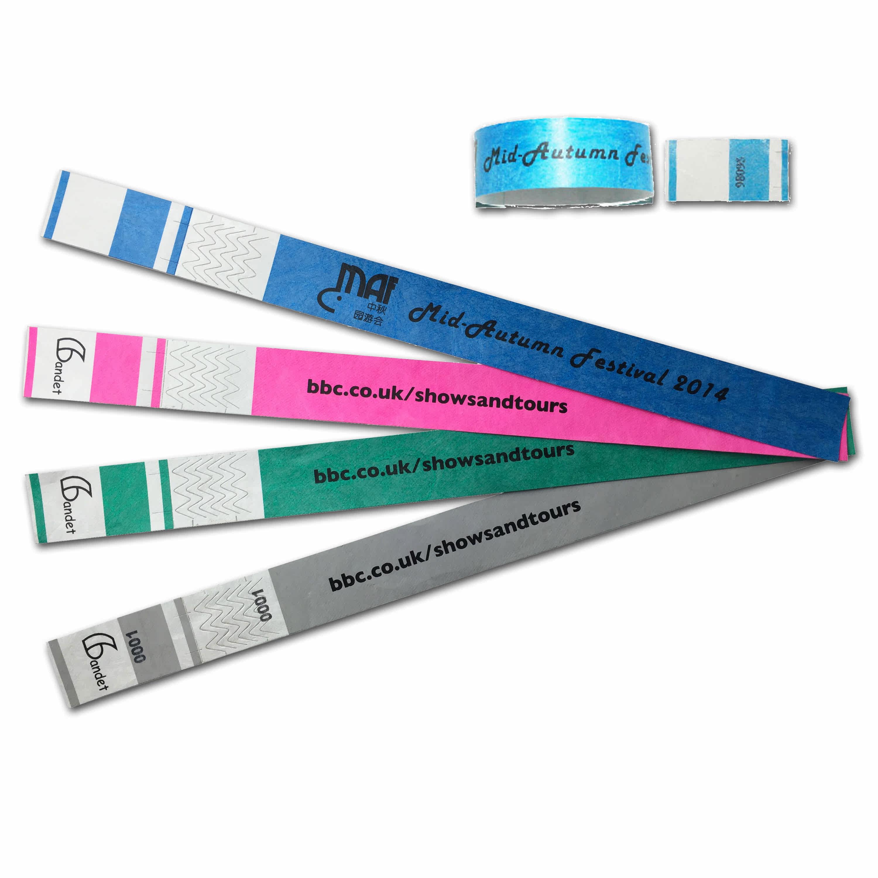 With sub-volume code annual draw DuPont paper bracelet wrist guard playground special ticket identification tourist wrist guard