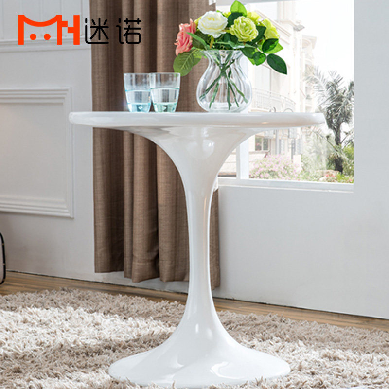 Camino white GRP Round table Creative Tulip Round table Modern minimalist guests in talks for a casual table-Taobao