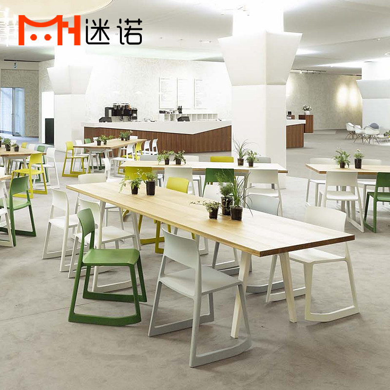Nordic plastic dining chair modern minimalist color leisure chair student training chair creative dining room coffee designer chair