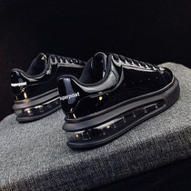 Famous Brands Tide Cards Small White Shoes Women Inner Heightening Casual Shoes Han Edition Lacquer Leather Sneakers Women Couples Air Cushion Shoes Board Shoes