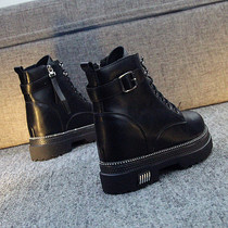 Inner high boots women 2021 autumn and winter New Martin boots women thick-soled warm cotton shoes thin snow boots Korean version