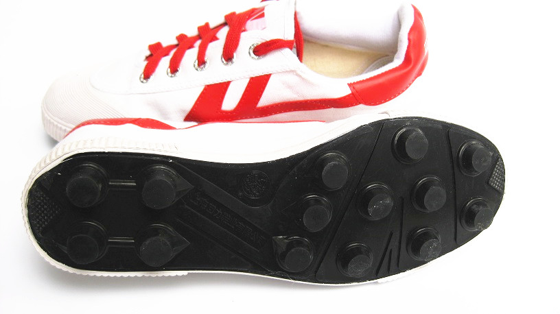 Authentic Thượng Hải kéo lại giày bóng đá WF-2011 nam và nữ cao su đinh giày vải đào tạo giày bóng đá mang giay da bong tot