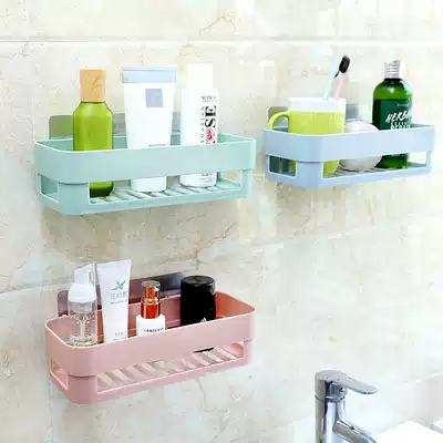 Bathroom wall-mounted shelf Powder room punch-free suction cup storage layer shelf Kitchen sink shelf Triangle rack