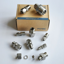 (SS-CM-FL8-NS16)FITOK FITOK card sleeve pipe joint 1 2 turn 1 NPT external thread