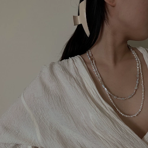 [Weibu Clear Clearance] Супер сказочное сереброе серебро Редкое холодное холодное ярочное жемчужное ожерелье INS RETRO NICHE