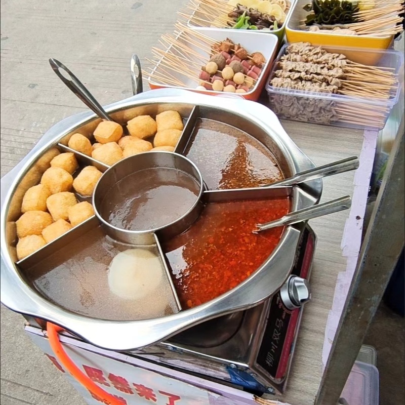 Chinese-Style Pot, Sun Basin Hot Pot, Multi-Compartment Yin-Yang Pot, Spicy Hot Pot, Commercial Stainless Steel Pot, Beef Offal Pot, Oden Pot