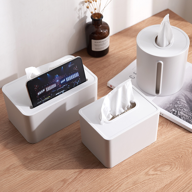 Toilet paper box Desktop household tissue box Nordic creative simple kitchen living room coffee table Simple multi-functional storage box