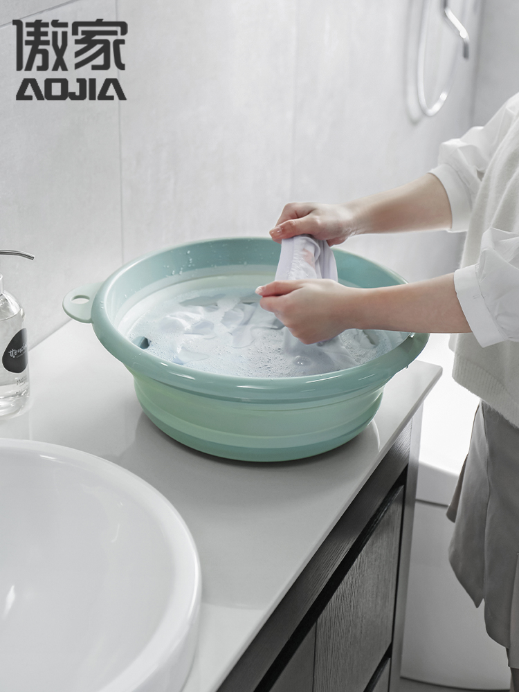Foldable basin Portable home travel size Student water dormitory Baby extension compression washbasin Laundry basin
