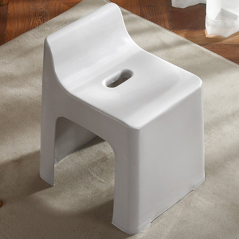 Bathroom bathroom bathroom dresser backstool chair plastic living room household small stool football foot bench
