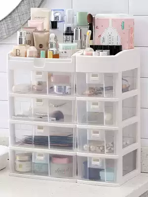 Cosmetic storage box desktop household dustproof large capacity mask skin care lipstick dressing table finishing shelf