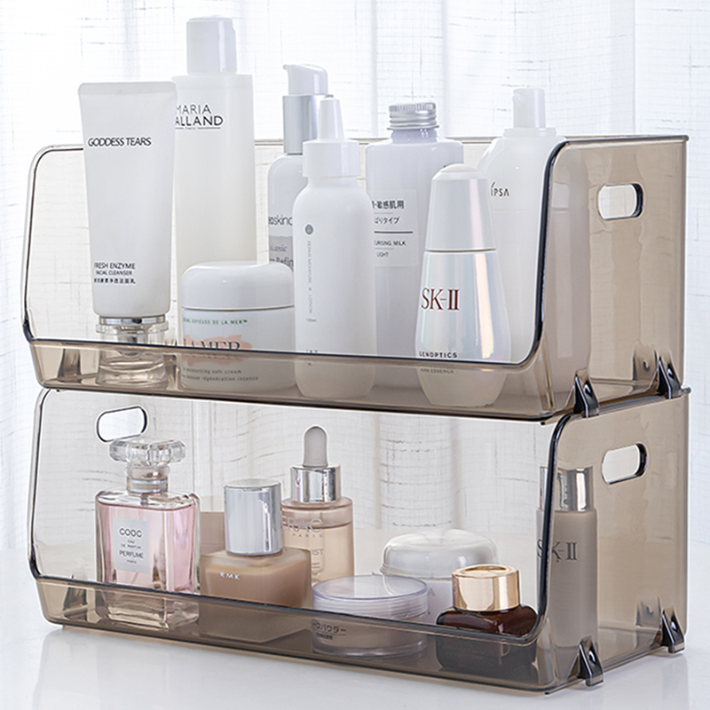 Cosmetics Case Transparent Mask Lipsull Brush Box Desktop Skin Care Table