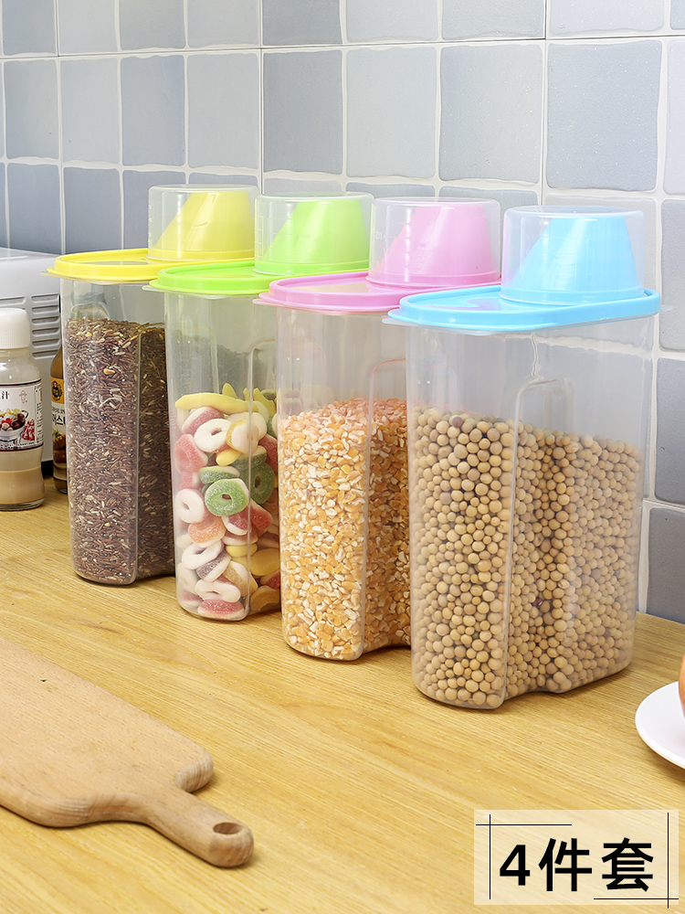 Sealed tank Food grade plastic grain storage box Household dry goods kitchen dry fruit grain storage storage storage tank