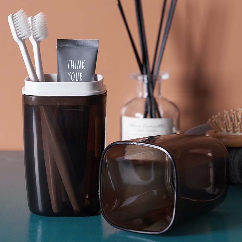 Toothbrush storage box Convenient tooth tool Travel brushing cup Washing cup set Couple multi-function brushing cup