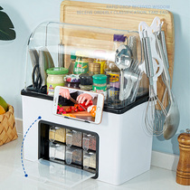 Seasoning box suit Home Composition Kitchen Suit Seasonings Shelf Shelving Shelf Table Top Oil Salt Sauce Vinegar