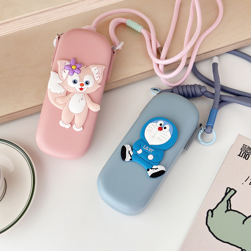Crossbody Portable Eyeglass Case with a Goddess-Like Texture, Pressure-Resistant, Anti-Drop for Students, Suitable for Myopia Frames
