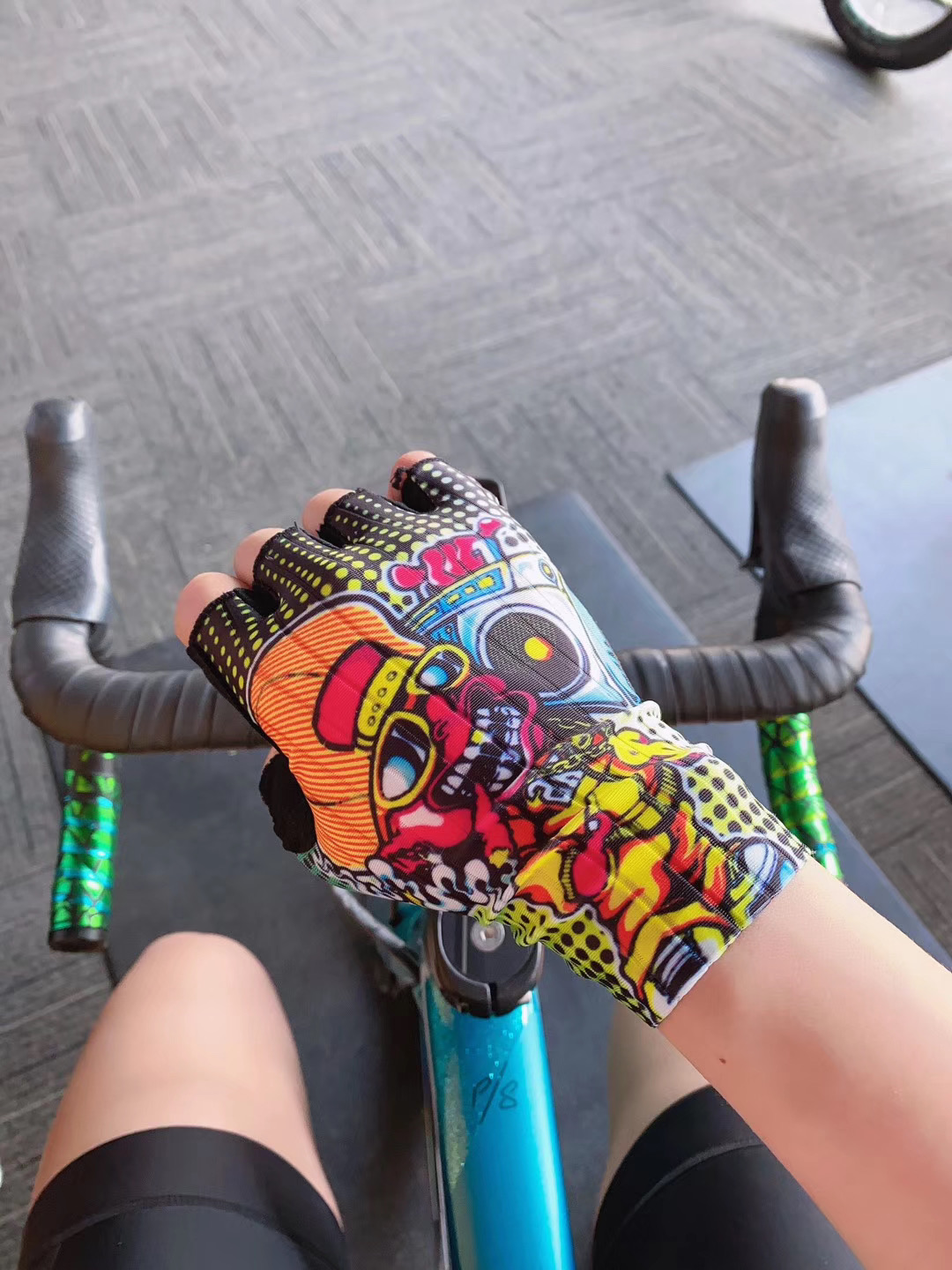 Octopus SeER Riding Gloves Glistening Dazzling Highway Climbing Bike Universal Summer Half Finger Non-slip Damping