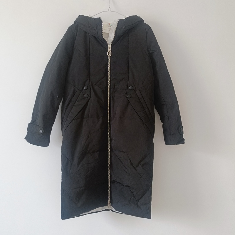 Black Hooded Casual down Jacket