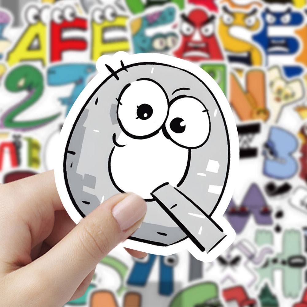 120 English Alphabet Stickers, Ins-Style Cute and Fun Letter Expressions, Children's Educational Stickers, Self-Adhesive
