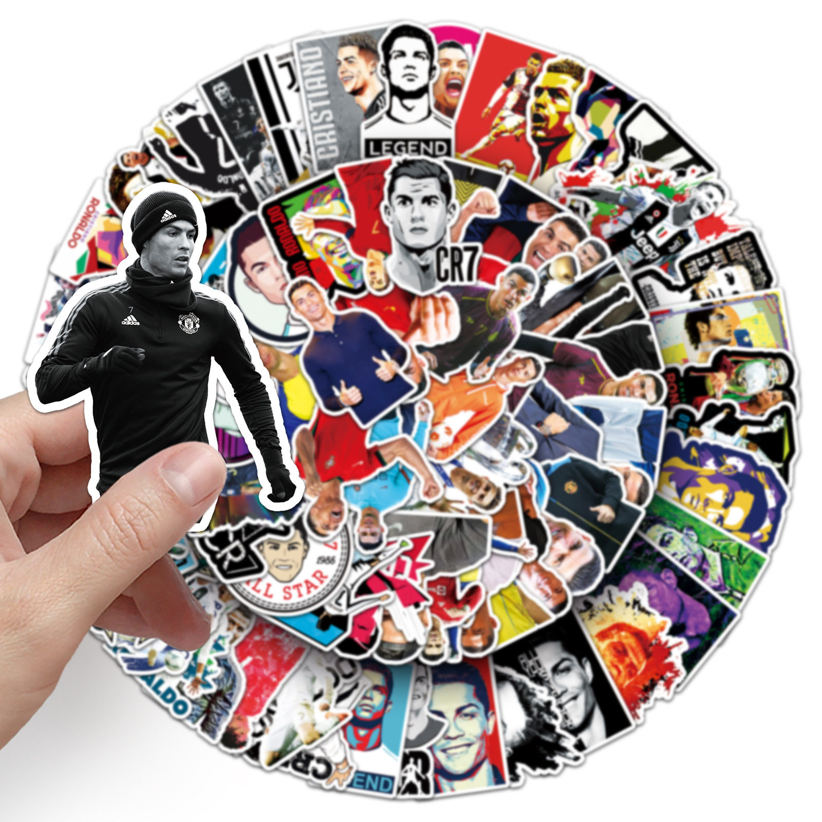 102 Cristiano Ronaldo Graffiti Stickers Cross-Border Sports Football Star European Cup Decoration Luggage Suitcase Water Bottle Stickers