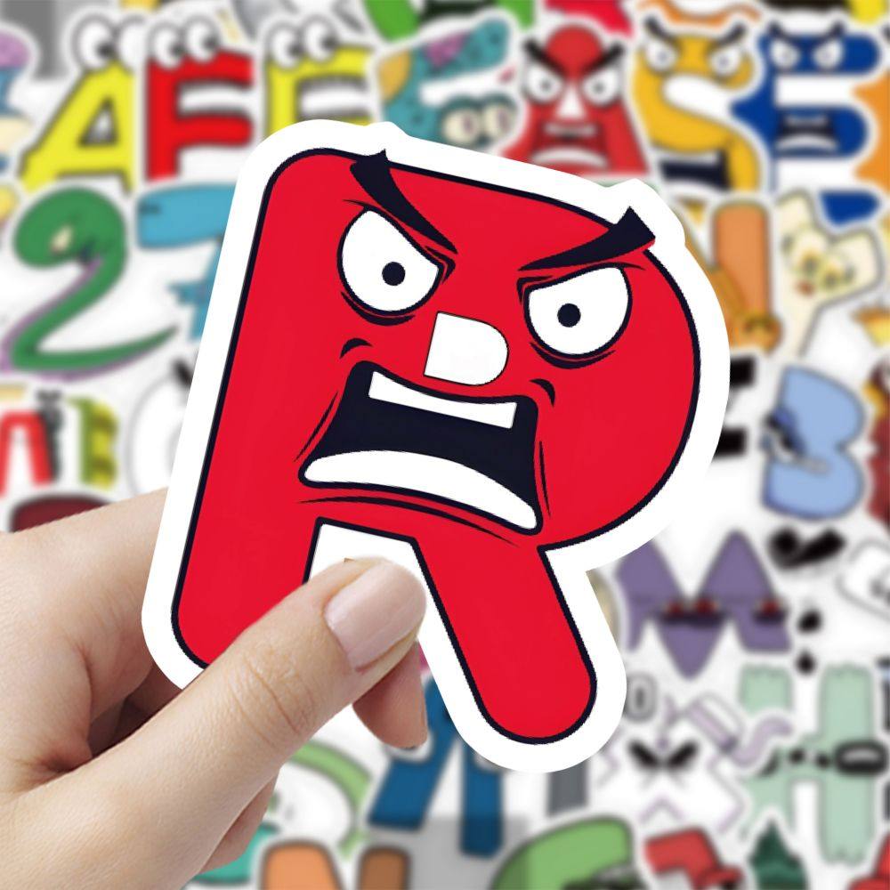 120 English Alphabet Stickers, Ins-Style Cute and Fun Letter Expressions, Children's Educational Stickers, Self-Adhesive
