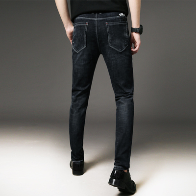 网红新款牛仔裤男修身