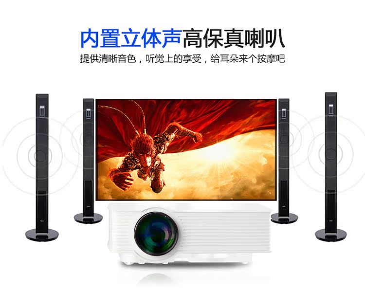 轰天 炮 Máy chiếu GP9 gia đình HD 1080P không dây micro thông minh wifi rạp chiếu phim điện thoại di động 3D