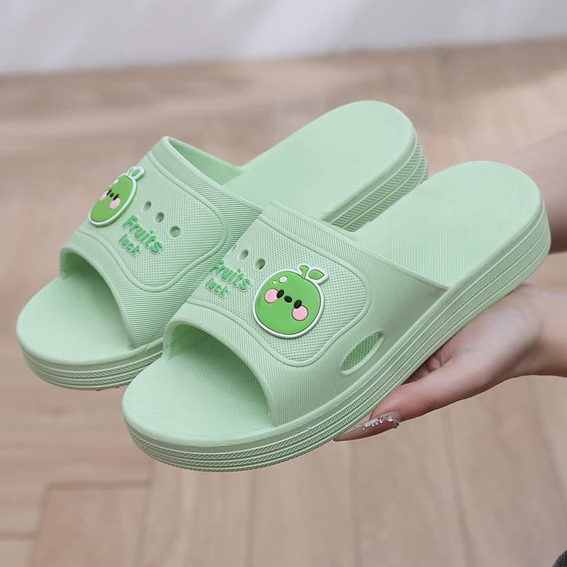 Summer Thick-Soled Women's Slippers, Korean Style, Fashionable, Home Wear, Wear-Resistant, Non-Slip, Bathing Flip-Flops, Outdoor Thick-Soled Sandals