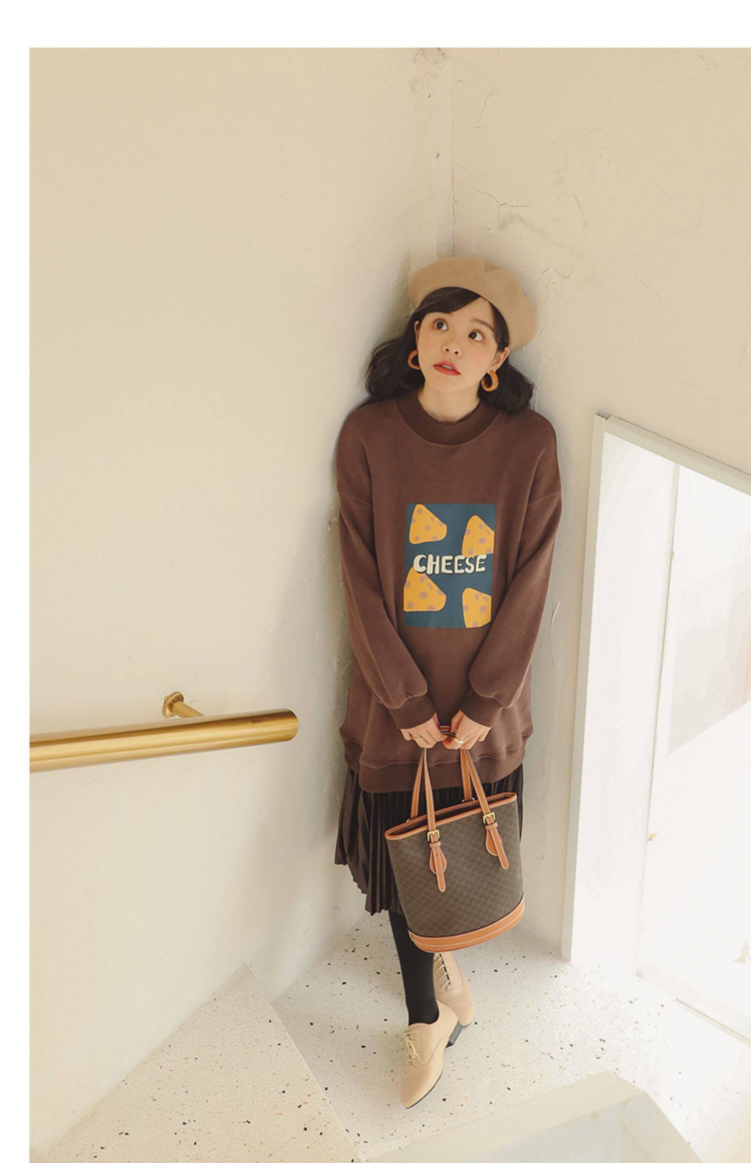 Платье для беременных 孕妇连衣裙孕妇装秋冬款冬季孕妇裙子卫衣中长款加绒加厚秋装冬装