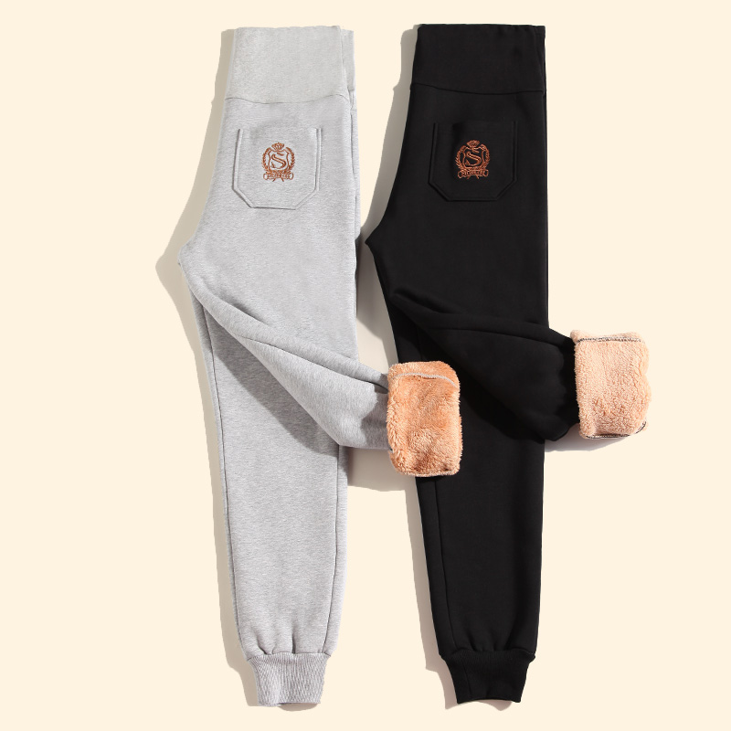 Pregnant woman pants pants autumn and winter style outside wearing fashion cotton pants gush thickened Northeast warm pants lamb suede winter clothing