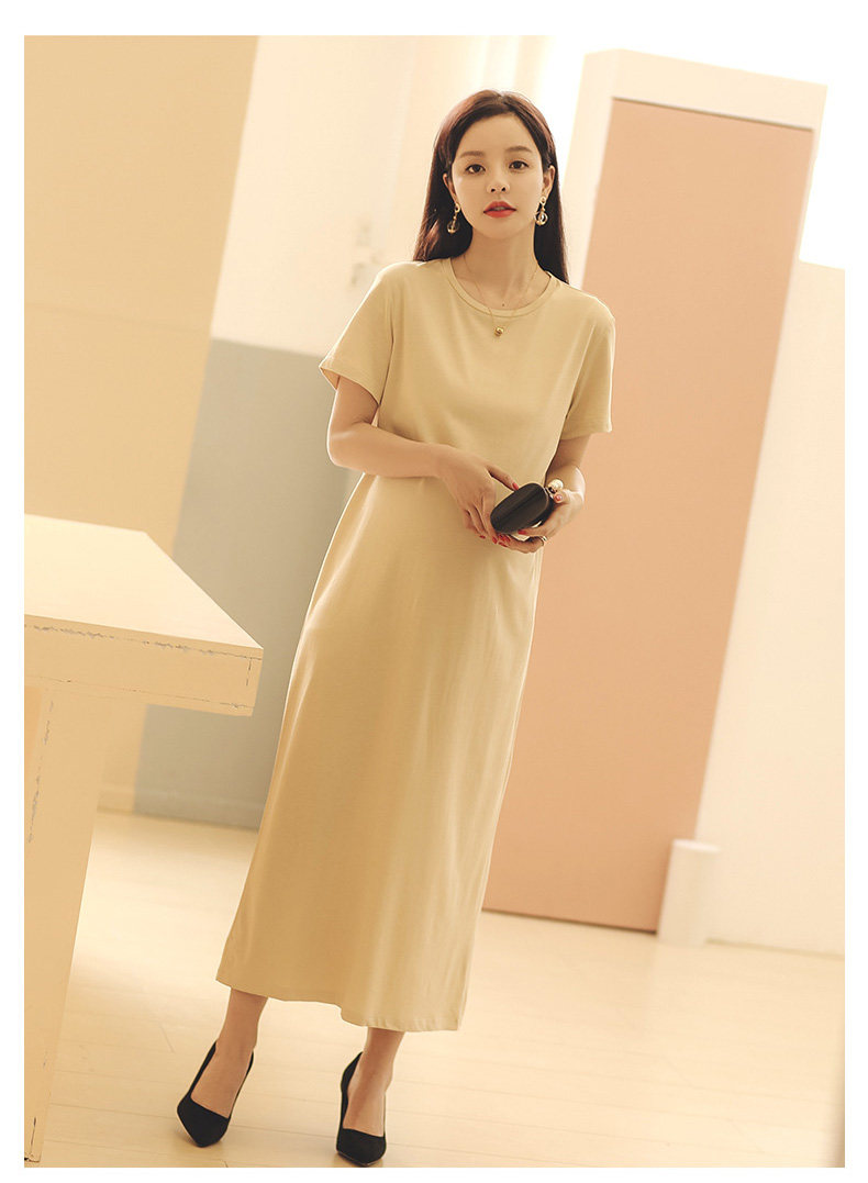 Платье для беременных 米度丽孕妇装夏装上衣孕妇连衣裙夏季外出时尚高端短袖t恤长裙子 M degrees Korea