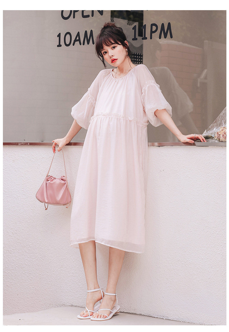 Платье для беременных 孕妇连衣裙夏季中长款高级感网红款上衣孕妇裙子夏薄款孕妇装夏装