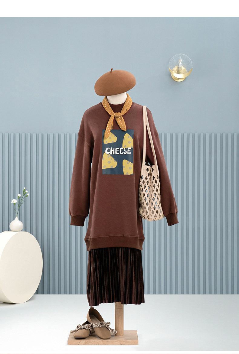 Платье для беременных 孕妇连衣裙孕妇装秋冬款冬季孕妇裙子卫衣中长款加绒加厚秋装冬装