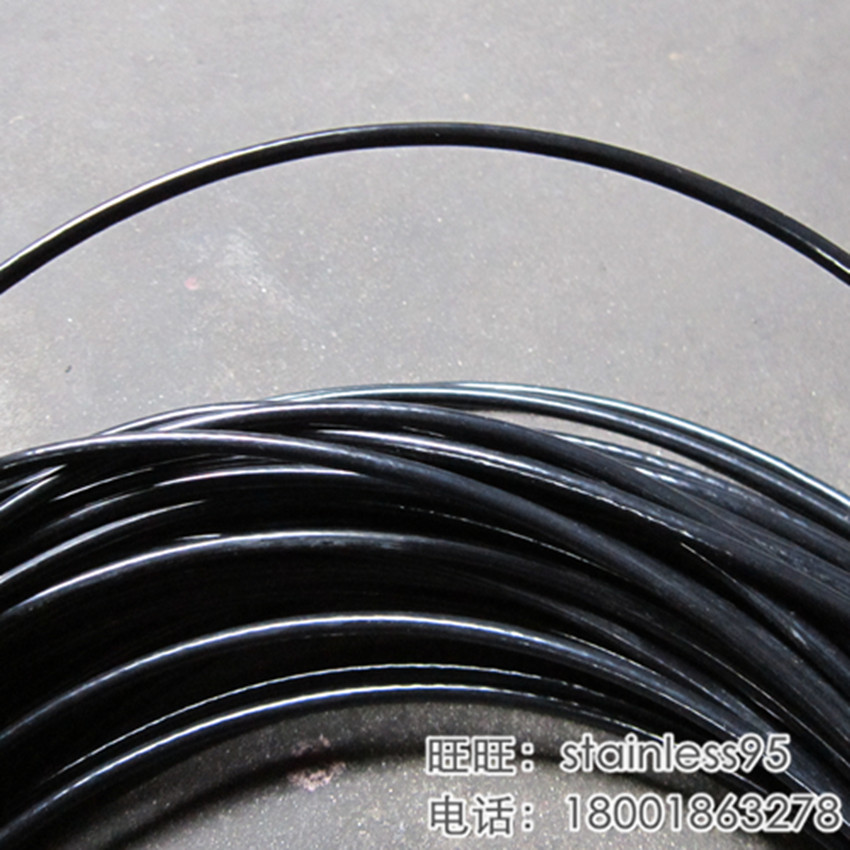 Pure black plastic wire rope coated PVC iron galvanized steel wire rope 3 pack 4mm diameter 4mm