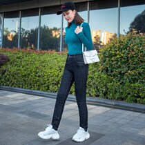 Yuntianhong 2020 winter womens down pants take off liner 90% stretch denim high waisted pants Y209