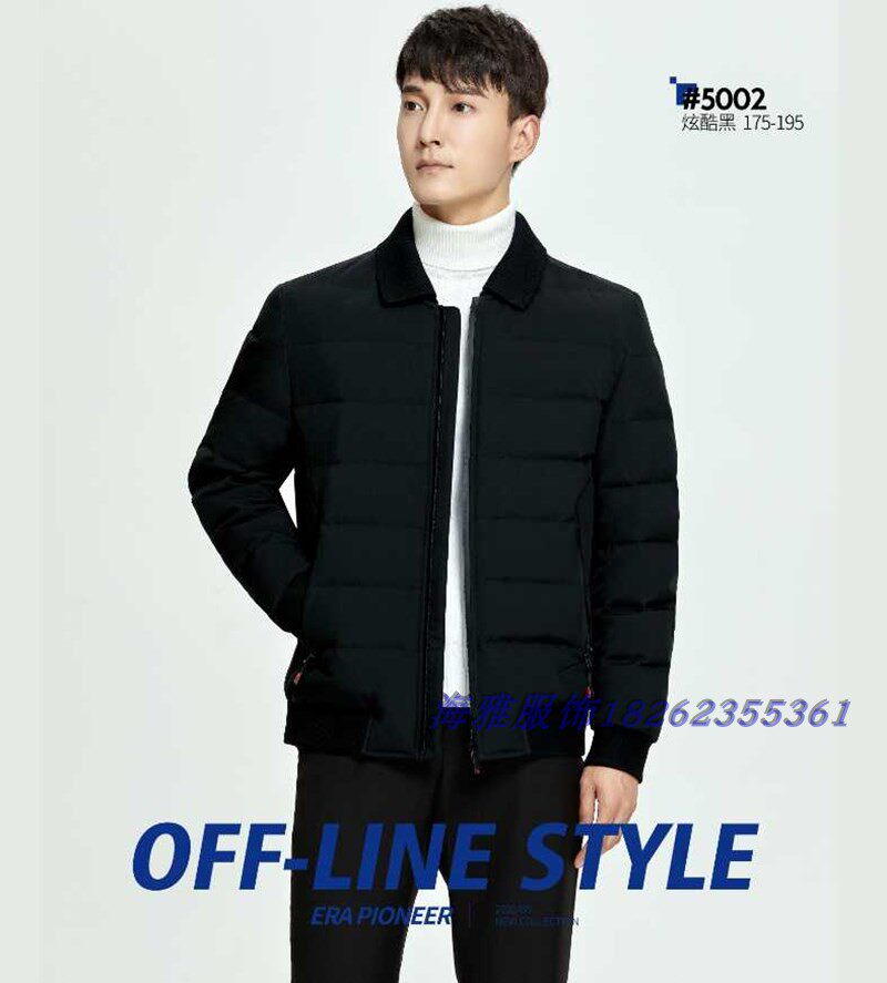 Down Dream Qi Fly 2020 Men Casual Business Down Clothes Nine Finished Products 5002 Male Short Semi-finished Products Customized