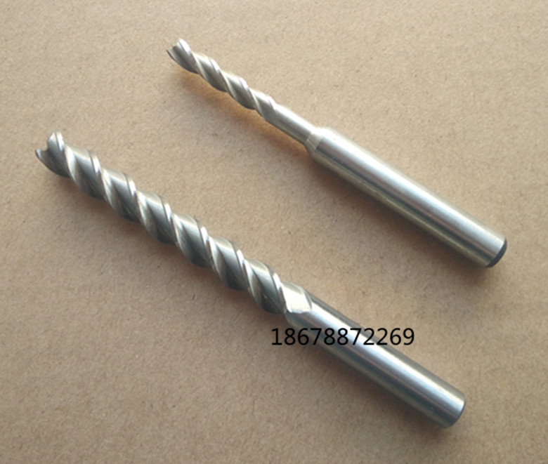 Broken bridge aluminium alloy special three-edge vertical milling cutter 8 * 100 aluminium with profile milling cutter 6 * 80 aluminium extrusion material drilling tool