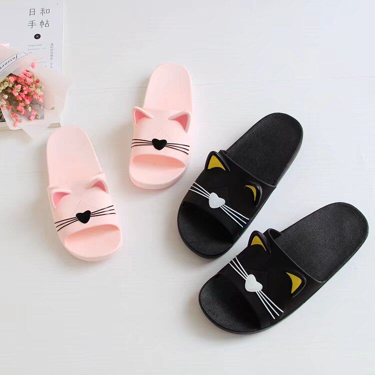 58) Japanese Cat Lovers Bathroom men's bath Home Anti-slip sandals Shoe ladies Summer