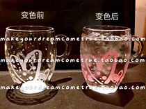 Starbucks Dog PauJoe Cherry Blossom Thermos Guangzhou city mug love color-changing glass