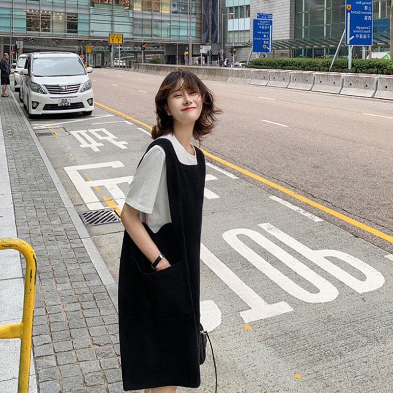 Pregnant Woman Summer Dress Ocean Clothing Online Red Two Sets Fashion Suit Tidal Hot Mom Personality Loose Summer Dress Mid-Length