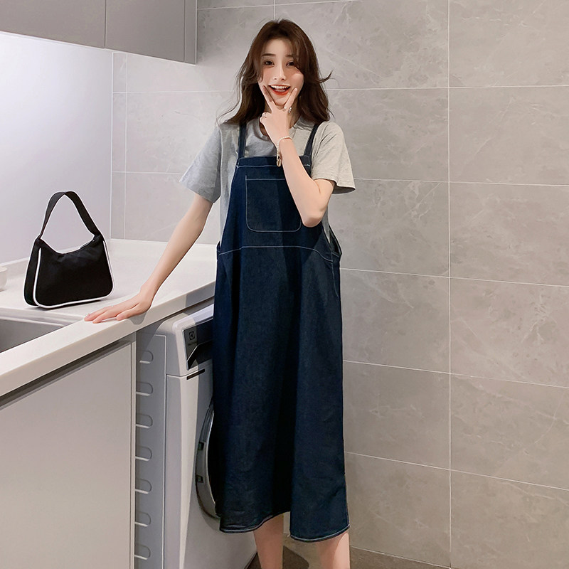 Foreign Trade Discount Discount Store Mall Special Cabinet Withdrawal Cabinet Cut Mark Women's Clothing Pregnant Woman Loose Short Sleeve Super Fairy Summer Holding Baby Bag Foreign Dress