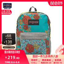 JanSport embroidery backpack mens and womens school bags casual printing trend backpack stitching contrast color TVP8 0YT